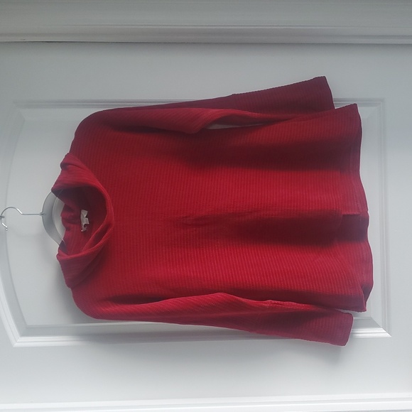 renault Sweaters - Women's Red blouse by Chenault. Sz med.